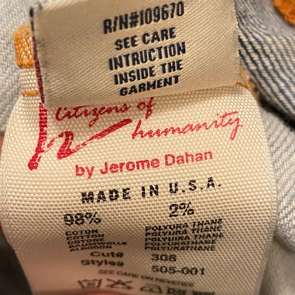 Citizens of Humanity Customized Distressed Denim Jacket Women’s Size Small - Picture 14 of 16